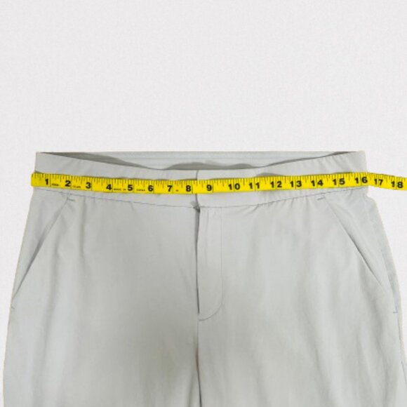 ATHLETA Tribeca Side Snap Wide Leg Crop Pants in Silver Gray Size 10 - Picture 9 of 11